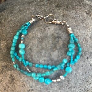 Turquoise Beaded Bracelet by Peyote Bird